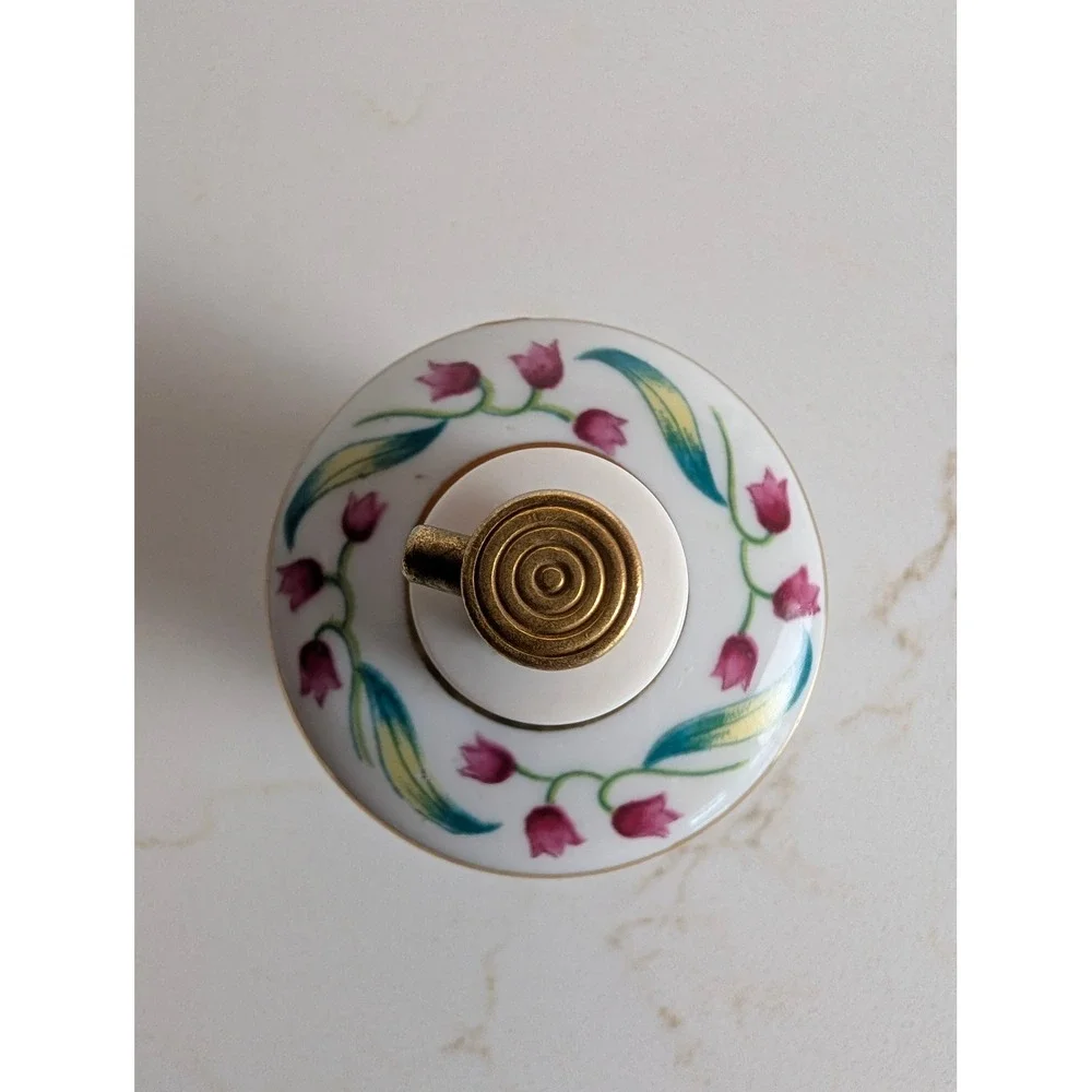 Vintage Price Product Hand Painted Porcelain Perfume Atomizer Floral Gold Trim